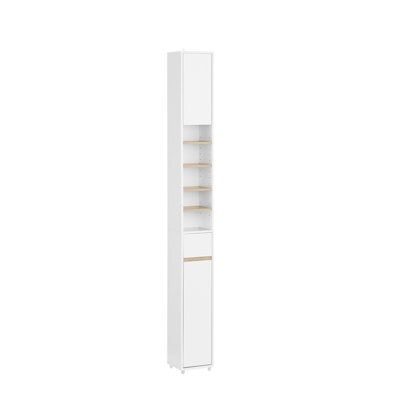 Sobuy Bzr34-Nw,tall Bathroom Cabinet,cupboard Bathroom Storage Unit Freestanding,water-Resistant Mdf With Adjustable Shelves - image 1