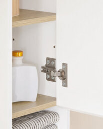 Sobuy Bzr34-Nw,tall Bathroom Cabinet,cupboard Bathroom Storage Unit Freestanding,water-Resistant Mdf With Adjustable Shelves - thumbnail 6
