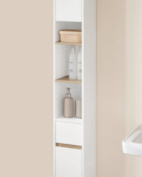 Sobuy Bzr34-Nw,tall Bathroom Cabinet,cupboard Bathroom Storage Unit Freestanding,water-Resistant Mdf With Adjustable Shelves - thumbnail 9