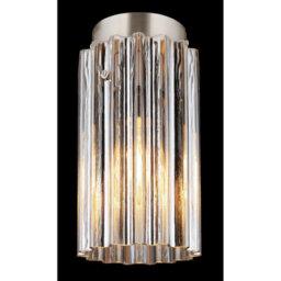 Luminosa Lighting Luminosa Cayden Ceiling Light Nickel Matt Clear Glass Shade 1X E27 - thumbnail 3