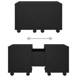 Vidaxl Coffee Table Black 60X60X38 Cm Engineered Wood - thumbnail 7