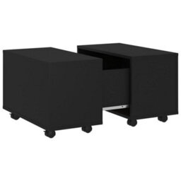 Vidaxl Coffee Table Black 60X60X38 Cm Engineered Wood - thumbnail 2