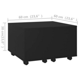 Vidaxl Coffee Table Black 60X60X38 Cm Engineered Wood - thumbnail 8