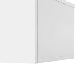 Abrihome Modern Tv Unit Stylish Cabinet With Glass Shelves & Integrated Led Lighting, Practical Storage For Living Rooms, White & Wood - thumbnail 4