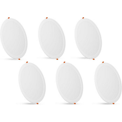 Paul Russells 24W Led Bathroom Ceiling Spotlights, 3 Cct 2400Lm, Non-Dimmable, 6 Pack - image 1