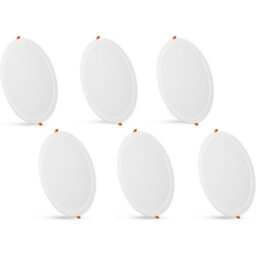 Paul Russells 24W Led Bathroom Ceiling Spotlights, 3 Cct 2400Lm, Non-Dimmable, 6 Pack - thumbnail 1