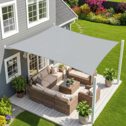 Grey 2X4M Rectangular Shade Sail 95% Uv Protection Waterproof - thumbnail 1
