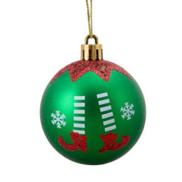 Living And Home 30-Piece Christmas Decoration Set Of 6Cm Plastic Balls With Special-Shaped Painted Christmas Balls Gifts - thumbnail 6