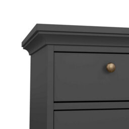 Wyld Haus Osaka Farmhouse Dark Grey Wooden Bedside Table - 1 Door 1 Drawer - thumbnail 9