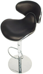 Lamboro Carcaso Deluxe Single Kitchen Bar Stool, Chrome Footrest, Height Adjustable Swivel Gas Lift, Breakfast Bar & Home Barstool, Black - thumbnail 5