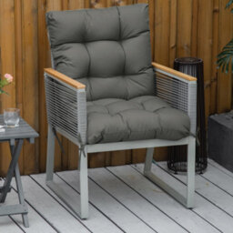 Outsunny Garden Back Chair Cushion Patio Seat Cushion Pad Outdoor & Indoor Use - thumbnail 1