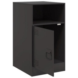 Berkfield Bedside Cabinets 2Pcs Black 34.5X39X62 Cm Steel - thumbnail 6