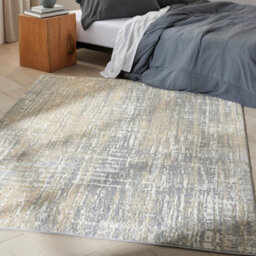 Grey Beige Abstract Modern Living Room Bedroom & Dining Room Rug-160Cm X 221Cm - thumbnail 2