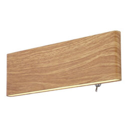 Luminosa Lighting Luminosa Siegfried 23Cm Integrated Led Wall Lamp Wood Look Led 3000K