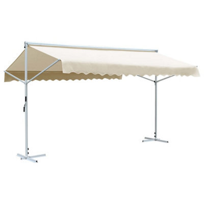 Berkfield Free Standing Awning 500X300 Cm Cream - image 1
