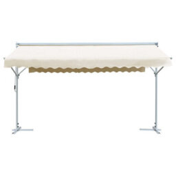 Berkfield Free Standing Awning 500X300 Cm Cream - thumbnail 2