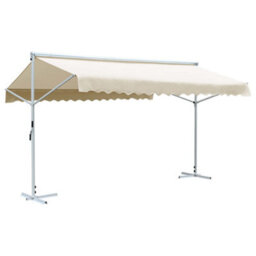 Berkfield Free Standing Awning 500X300 Cm Cream - thumbnail 1