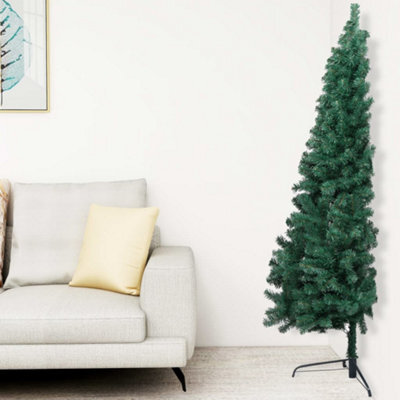 Berkfield Artificial Half Christmas Tree With Stand Green 150 Cm Pvc - image 1