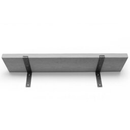 Toolty Rustic Handmade Wall Shelf, Wall Mounted, 50Cm X 17.5Cm Down Design, Antique Gray, Handcrafted Vintage Style - thumbnail 4