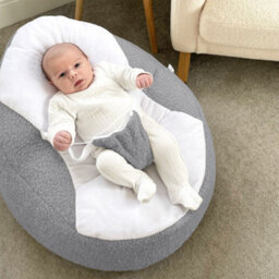 rucomfy Beanbags Rucomfy Snug Gaga Grey Baby Bean Bag - Soft & Supportive Newborn Seat - thumbnail 2