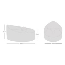 rucomfy Beanbags Rucomfy Snug Gaga Grey Baby Bean Bag - Soft & Supportive Newborn Seat - thumbnail 6