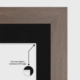 AK Frames 40X20Cm Walnut Sleek Multi Photo Frame With Black Mount - Holds 3 Apertures (3X) 6X4 Photos - thumbnail 7