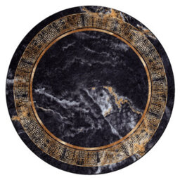 RugsX Miro 51199.806 Circle Washing Carpet Marble, Greek Anti-Slip - Black /  Circle 200 Cm - thumbnail 2