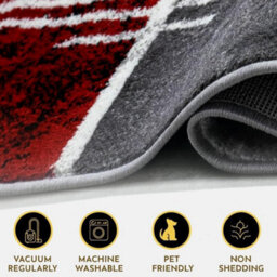 Modern Box Design Area Rug Soft Thick Pile Carpet Living Room Bedroom Kitchen Non Shedding Polypropylene Rug 80X150 Cm - thumbnail 6