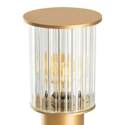 Luminosa Lighting Luminosa Norfolk 52Cm Outdoor Bollard Gold, Clear Glass E27, Ip44 - thumbnail 4