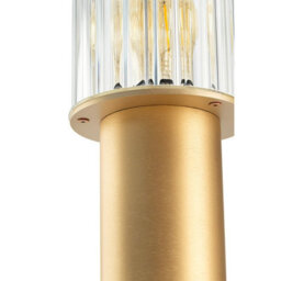 Luminosa Lighting Luminosa Norfolk 52Cm Outdoor Bollard Gold, Clear Glass E27, Ip44 - thumbnail 5