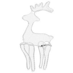 Berkfield Reindeer Christmas Decoration With Mesh 306 Leds 60X24X89Cm - thumbnail 2