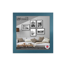"AK Frames Sleek 4X4"" Navy Blue Thin Modern Picture Frame - Slim And Design For Posters, Prints And Photos - Elegant Wall Frame Decor" - thumbnail 1
