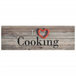 Berkfield Kitchen Rug Washable Cooking Grey 60X180 Cm Velvet - thumbnail 2