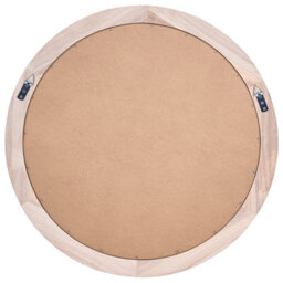 Beliani Wall Mirror Lasalle 76 Cm 76 Cm Paulownia Wood Light Brown - thumbnail 4