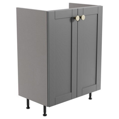 Ashford Matt Dusty Grey Shaker Freestanding Bathroom & Wet Room Base Unit (W)595mm (H)820mm - image 1