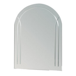 Showerdrape Soho Arched Oval Wall Mounted Frameless Diamond Cut Bathroom Mirror 60 X 45Cm - thumbnail 5