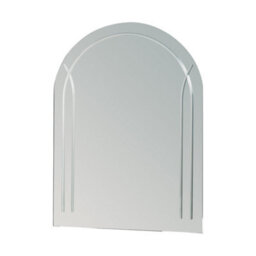 Showerdrape Soho Arched Oval Wall Mounted Frameless Diamond Cut Bathroom Mirror 60 X 45Cm - thumbnail 6