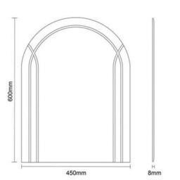 Showerdrape Soho Arched Oval Wall Mounted Frameless Diamond Cut Bathroom Mirror 60 X 45Cm - thumbnail 4
