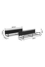 Living And Home 4Pcs Magnetic Fridge Storage Shelf With Hooks - thumbnail 6