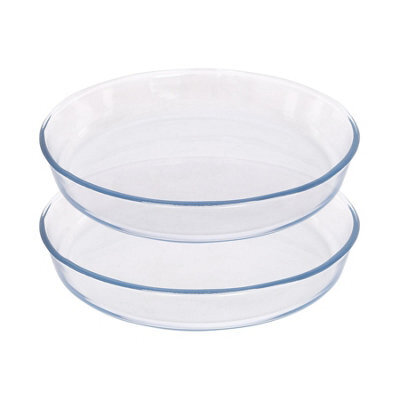 Argon Tableware Round Glass Oven Dishes - 26Cm X 26Cm - Pack Of 2 - image 1