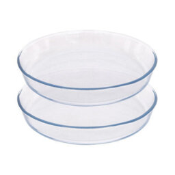 Argon Tableware Round Glass Oven Dishes - 26Cm X 26Cm - Pack Of 2 - thumbnail 1