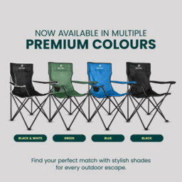 Green Haven Folding Camping Chair Green 2 Pk Lightweight Portable Outdoor Seat Cup Holder Steel Frame Compact Picnic Fishing Chair - thumbnail 9