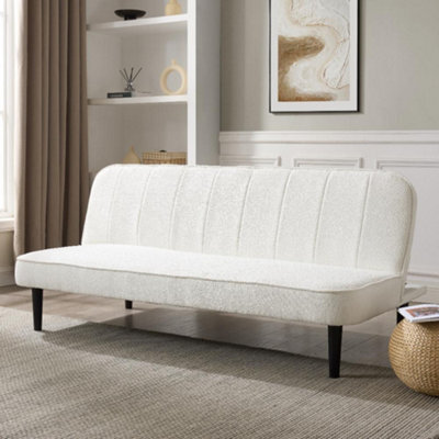 Home Detail Begonia Clic-Clac Sofa Bed With Black Legs, White Boucle - image 1