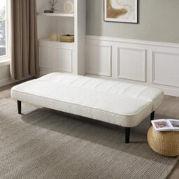 Home Detail Begonia Clic-Clac Sofa Bed With Black Legs, White Boucle - thumbnail 2