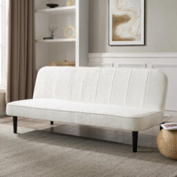 Home Detail Begonia Clic-Clac Sofa Bed With Black Legs, White Boucle - thumbnail 1