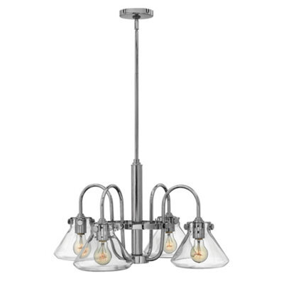 Luminosa Lighting Elstead Congress Multi Arm Chandelier Chrome Finish, E27 - image 1
