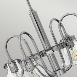 Luminosa Lighting Elstead Congress Multi Arm Chandelier Chrome Finish, E27 - thumbnail 3