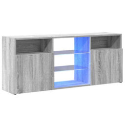 Berkfield Modern Tv Cabinet With Led Lights Grey Sonoma 120X30X50 Cm - thumbnail 3