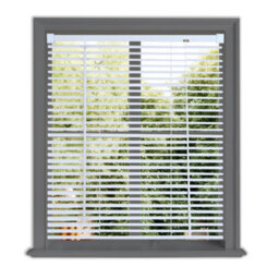 Lister Cartwright 25mm Pvc Venetian Blinds Windows Easy Fit Child Safety Included (White Textured, 145 Cm Width X 160 Cm Drop) - thumbnail 1