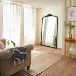 The Online Mirror Shop Chatsworth Black Oversized Leaner Mirror - Elegant Rectangular Floor Design- H 200Cm X W 120Cm - thumbnail 4
